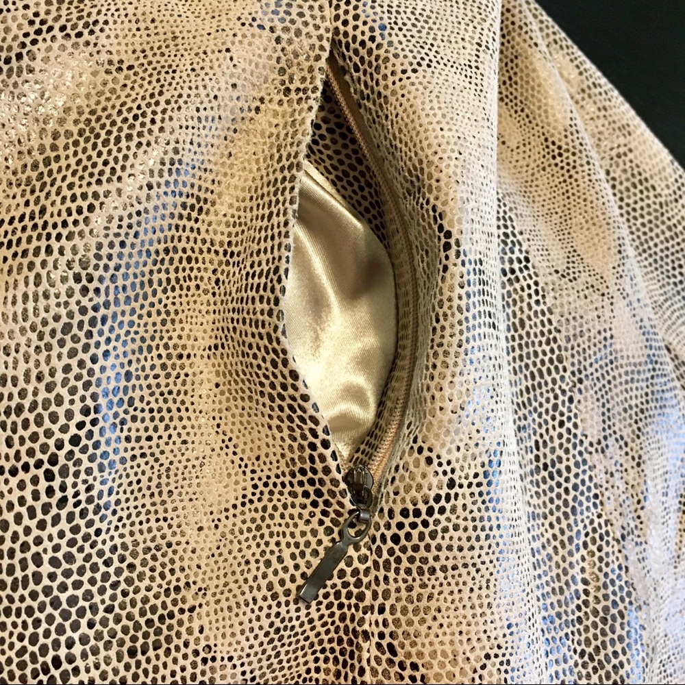 Leather Python Print Jacket - Picture 8 of 8